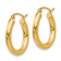 14k Yellow Gold Polished 13/16" Tube Hoop Earrings