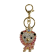 Gold Tone Pink and Clear Crystal Lion Key Chain