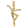 14k Yellow Gold Ballet Dancer Pendant