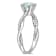 Aquamarine and Diamond 14K White Gold Crossover Ring 1.15ctw