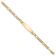 14k Yellow Gold Polished Soft Diamond Shape Figaro Link ID Bracelet