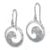 Rhodium Over Sterling Silver Polished Cubic Zirconia Wave Dangle Earrings
