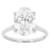 Lab-Grown Diamond Oval Solitaire Ring In 14K White Gold 4.00ct