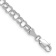 Rhodium Over 10k White Gold 5mm Double Link Charm Bracelet