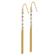 14k Two-tone Gold Diamond-Cut Bead Tassel Dangle Earrings