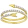 Lab-Grown Diamond Arrow Bypass Ring In 14K Gold Over Sterling Silver 0.35ctw