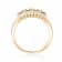 Oval Ruby and Round Moissanite 14K Yellow Gold Over Sterling Silver Wide
Band Ring
