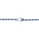 Sapphire Color CZ Tennis Bracelet In White Rhodium Over Brass