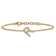 14k Yellow Gold Diamond Sideways Letter R Bracelet