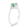 0.28ctw Diamond and Marquise Emerald Ring in 14k White Gold