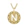 Cardano Initial N Pendant Necklace In 18K Gold Over Bronze