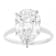 Lab-Grown Diamond Pear Shape Solitaire Ring In 14K White Gold 5.00ct