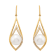 8-8.5mm Round White Freshwater Pearl with 0.17ctw Diamond 10K Yellow
Gold Drop Earrings
