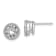Rhodium Over 14K White Gold Round Beaded Bezel G H I True Light
Moissanite Earrings