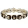 Brown smoky quartz 18k yellow gold over sterling silver bracelet 85.00ctw