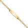 14k Yellow Gold Soft Diamond Shape Flat Figaro Link ID Bracelet