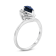 0.80ctw Sapphire and Diamond Ring in 14k White Gold