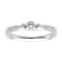 Rhodium Over 14K White Gold Petite Beaded Edge Round Diamond Ring 0.1ctw
