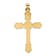 14k Yellow Gold Polished Textured Diamond Pattern Cross Pendant