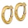 14k Yellow Gold Diamond-Cut 7/8" Round Hoop Earrings