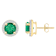 6mm Round Created Emerald And Created White Sapphire 10k Yellow Gold
Halo Stud Earrings