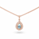 Pear Shape Blue Topaz 14K Rose Gold Over Sterling Silver Pendant with Chain
