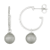Black Cultured Tahitian Pearl 14k White Gold Earrings 9-9.5mm