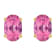 6x4mm Oval Pink Topaz 14k Yellow Gold Stud Earrings