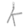 Rhodium Over 14K White Gold Diamond Letter K Initial Pendant