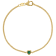 14K Yellow Gold Over Sterling Silver Lab Created Emerald Curb Chain
Bracelet .15ctw