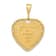 14k Yellow Gold Textured Reversible For My Daughter Heart Pendant