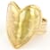 Hammered Heart Ring In 14K Gold Over Sterling Silver