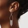 Sterling Silver Polished Teardrop and Beaded Chain Dangle Earrings