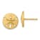 Rhodium Over Sterling Silver Yellow Sand Dollar Post Earrings