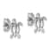 Rhodium Over Sterling Silver Cut Out Turtle Post Earrings