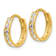14K Yellow Gold Cubic Zirconia Children's Hinged Hoop Earrings