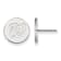 Rhodium Over Sterling Silver MLB LogoArt Washington Nationals Post Earrings