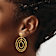 14k Yellow Gold Fancy Circle Dangle Earrings