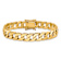 14k Yellow Gold and 14k White Gold 10.2mm Hand-Polished Fancy Curb Link Bracelet