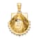 10K Yellow Gold 2D Beaded Textured Scallop Shell Charm