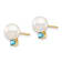 14K Yellow Gold 7-7.5mm White Round Freshwater Cultured Pearl Swiss Blue
Topaz Post Earrings
