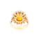 4.85 Ctw Yellow Sapphire and 1.70 Ctw Diamond Ring in 14K YG
