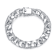 Interwoven CZ Pave Statement Bracelet In Sterling Silver