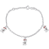 Children's White Dog Charm Bracelet in Sterling Silver
