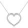 White Cubic Zirconia 14k Yellow Gold Heart Pendant With Chain 0.35ctw