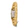 14k Yellow Gold Ladies Rectangular Black 15x31mm Dial Solid Nugget Watch