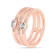 White Sapphire Stacked Ring 14K Rose Gold Over Sterling Silver Multi
Shape Ring