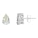 8x5mm Pear Shape Moonstone Rhodium Over Sterling Silver Stud Earrings