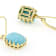Kingman Turquoise Cushion Earrings In 18K Gold Over Sterling Silver