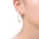 CZ Open Hoop Earrings In 14K Gold Over Sterling Silver
